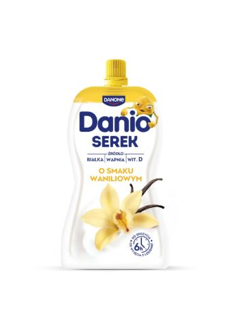 DANONE DANIO  Serek waniliowy saszetka 120g /16