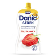 DANONE DANIO  Serek truskawkowy saszetka 120g /16