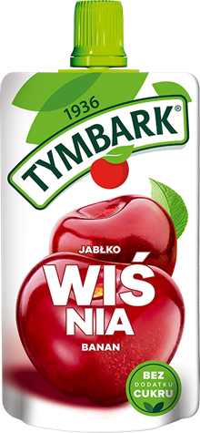 TYMBARK Mus wiśnia-jabłko-banan 120g /12