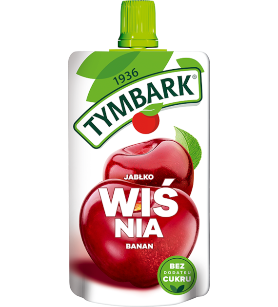 TYMBARK Mus wiśnia-jabłko-banan 120g /12