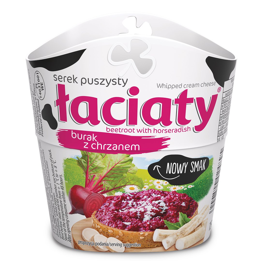 MLEKPOL ŁACIATY Serek puszysty burak-chrz 150g/12/