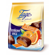 TAGO Pierniki w czekoladzie pomarańczowe 160g/12