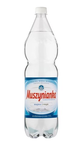 WK.MUSZYNIANKA Woda gazowana niebieska 1,5l/6