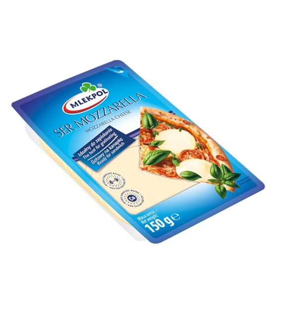 MLEKPOL Ser plastry Mozzarella 150g /12