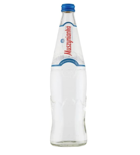 W.  MUSZYNIANKA Woda gazowana szkło 0,7l/6