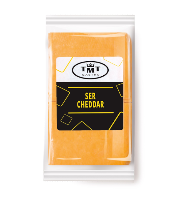 TMT Ser Cheddar barwiony plastry 1kg /12