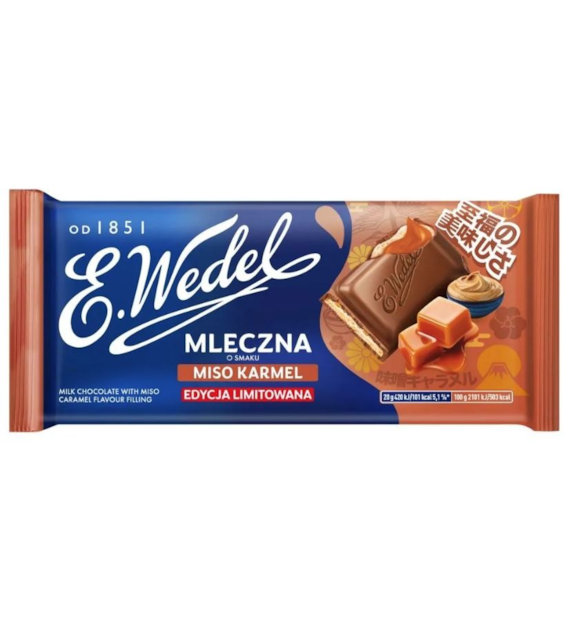 WEDEL Czekolada mleczna miso carmel 100g/20