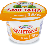 PIĄTNICA Śmietana 18% 200g /12