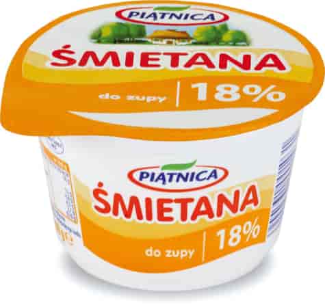 PIĄTNICA Śmietana 18% 200g /12