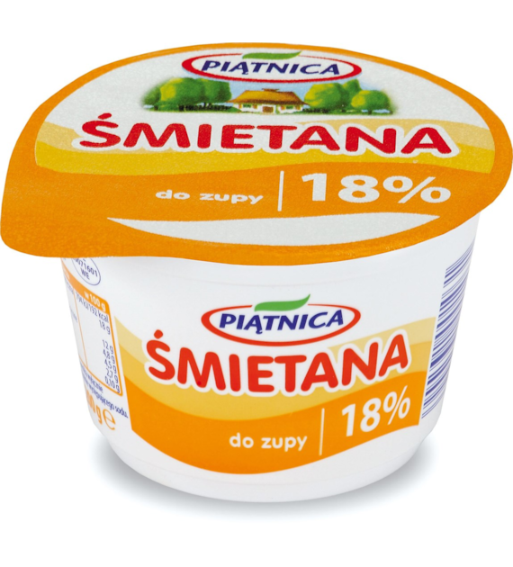 PIĄTNICA Śmietana 18% 200g /12