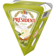 PRESIDENT Brie oliwka 125g /12