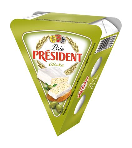 PRESIDENT Brie oliwka 125g /12
