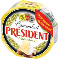 PRESIDENT Camembert naturalny 120g /16