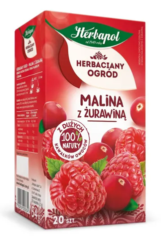 HERBAPOL Herbata Ogród malina z żurawiną 20t /12