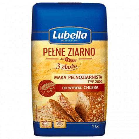 LUBELLA Mąka pełnoziarnista 1kg /10