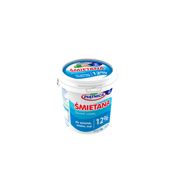PIĄTNICA Śmietana 12% wiaderko 1kg  /6