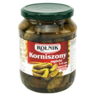 ROLNIK Ogórki korniszony mini 640g/350g /6