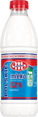 MLEKOVITA  Mleko świeże PET 1L 3,2%/6/