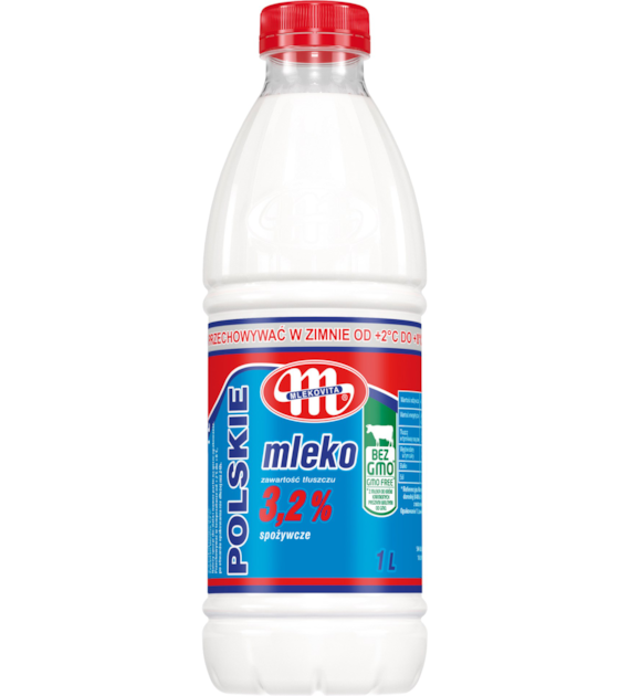 MLEKOVITA  Mleko świeże PET 1l 3,2% /6