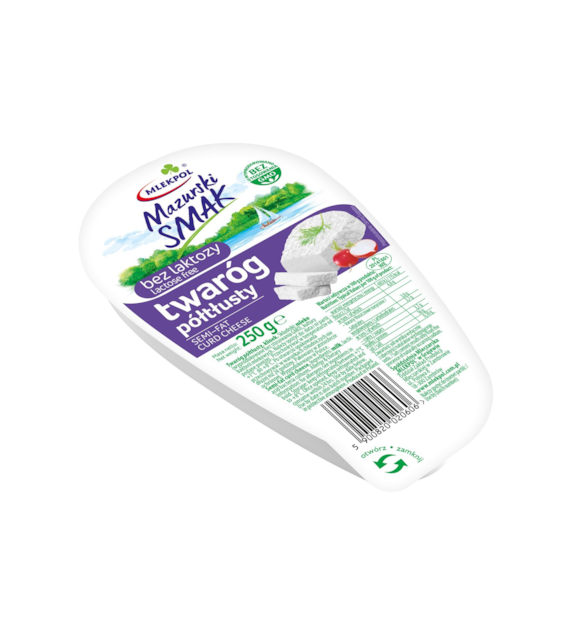 MLEKPOL Twaróg maz. klinek półtł. b/laktozy 250g/6