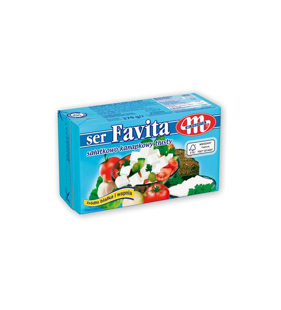 MLEKOVITA Ser feta FAVITA 18% niebieska 270g /6