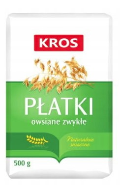 KROS  Płatki owsiane zwykłe papier 500g /10