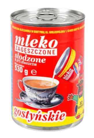 GOSTYŃ Mleko słodzone puszka 530g /12