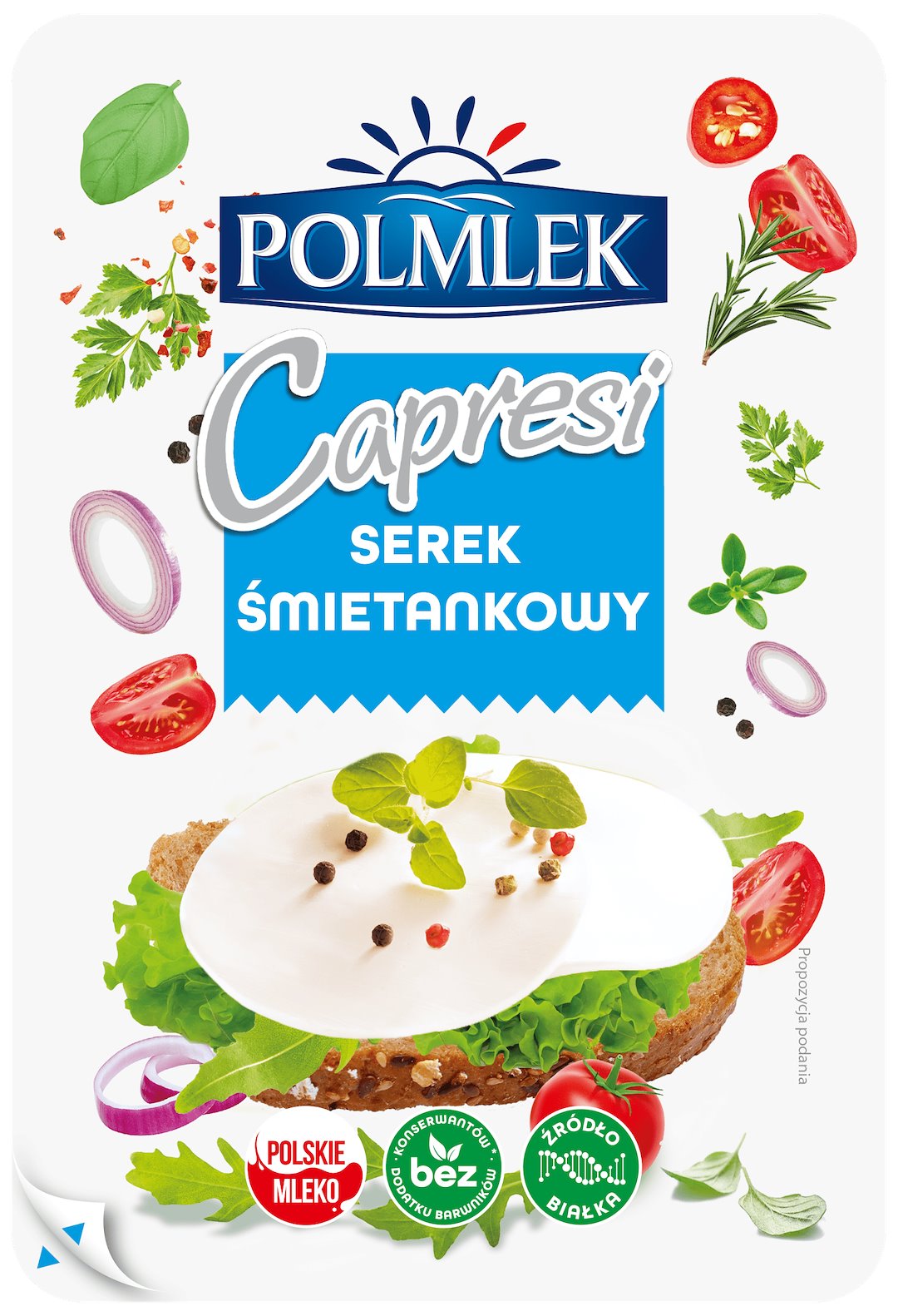 POLMLEK Capresi plastry śmietankowy 150g /12/