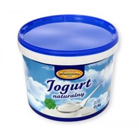 WŁOSZCZOWA Jogurt naturalny 11kg /wiadro/