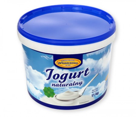 WŁOSZCZOWA Jogurt naturalny 11kg /wiadro/