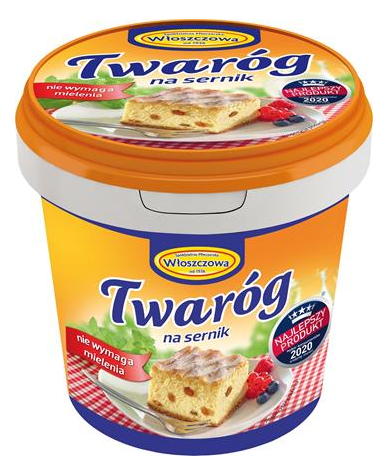 WŁOSZCZOWA Twaróg na sernik wiadro 1kg /6