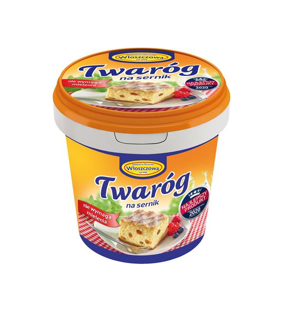 WŁOSZCZOWA Twaróg na sernik wiadro 1kg /6