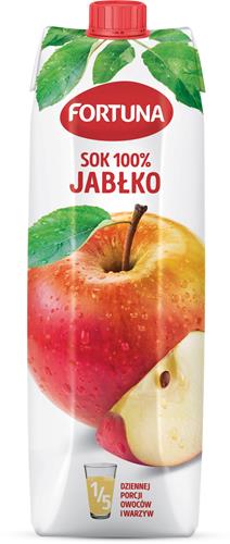 FORTUNA Sok 100% 1L jabłko /12/
