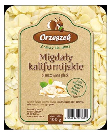 ORZESZEK Migdały płatki 100g /30/*10