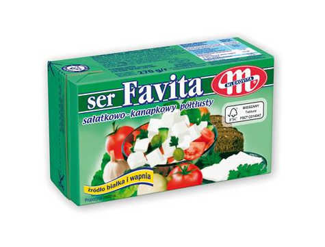MLEKOVITA Ser feta FAVITA 16% zielona 270g /6