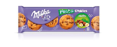 MILKA PIEGUSKI Ciastka z orzechami 135g /24