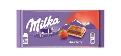 MILKA Czekolada strawberry 100g/22