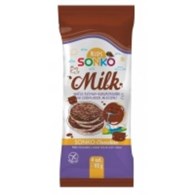 SONKO Wafle ryżowe w czekoladzie deserowej 65g/24