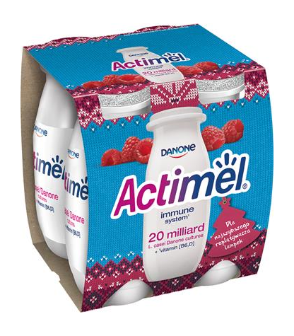 DANONE Actimel malina 4x100g /6