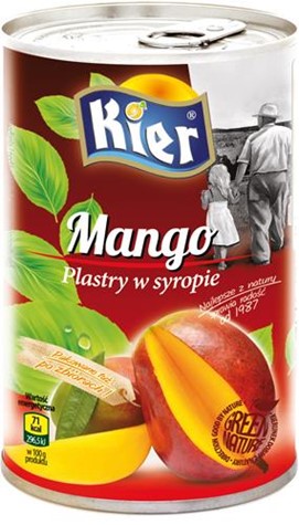 KIER Mango w syropie 425g/230g /24/