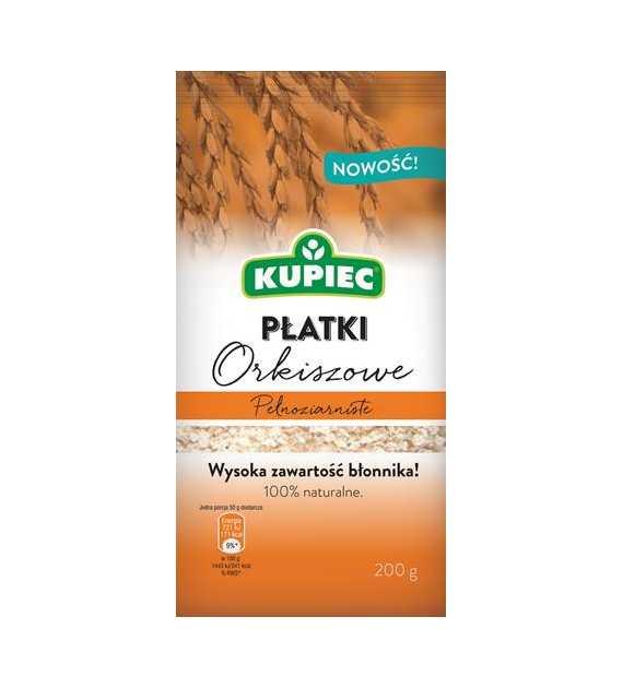 KUPIEC Płatki orkiszowe folia 200g /8