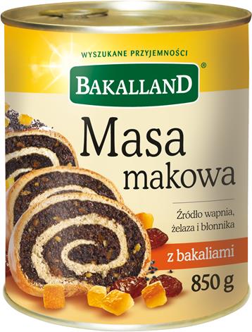 BAKALLAND 850g Masa makowa /6/*6