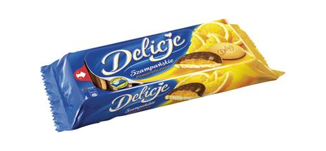 LU DELICJE Szampańskie pomarańczowe 147g /24