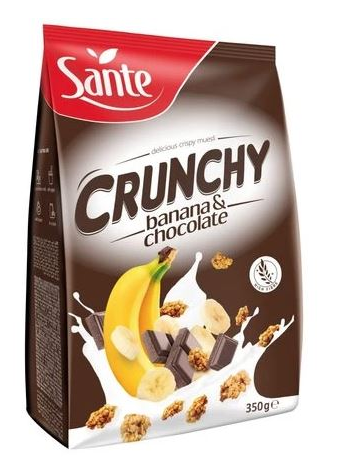 SANTE Crunchy banan-czekolada 350g /14