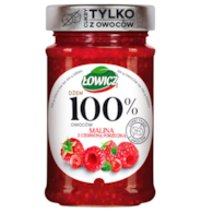 ŁOWICZ Dżem 100% z owoców malina 210g /8