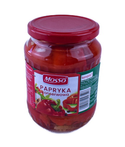 MOSSO Papryka konserwowa ćwiartki 720g/280g/6
