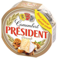 PRESIDENT Camembert orzech 120g /16