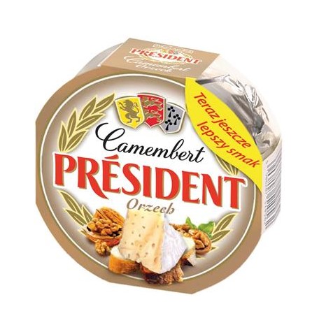 PRESIDENT Camembert 120g orzech /16/