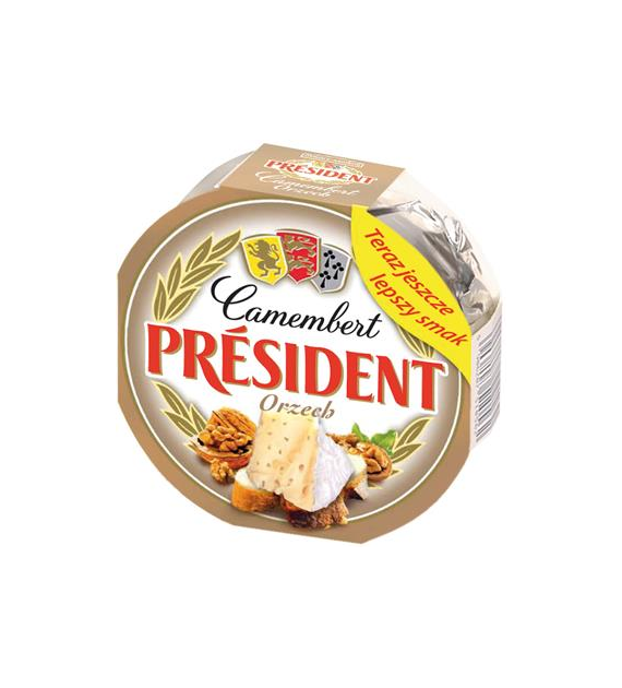 PRESIDENT Camembert orzech 120g /16