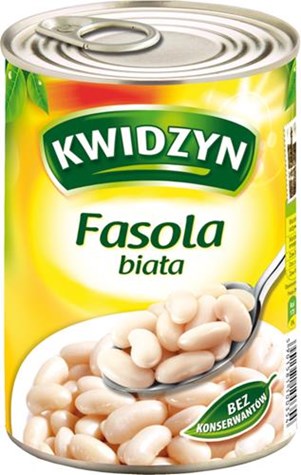KWIDZYŃ Fasola biała 400g/200g /6/